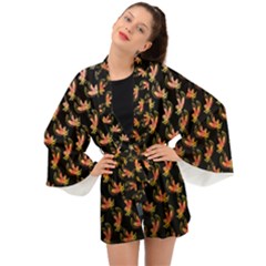 Regal Eagle Pattern Long Sleeve Kimono by ExtraGoodSauce