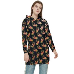 Regal Eagle Pattern Women s Long Oversized Pullover Hoodie