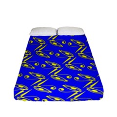 Eye Of Horus Pattern Fitted Sheet (full/ Double Size) by ExtraGoodSauce