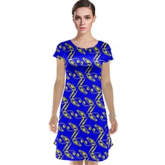 Eye Of Horus Pattern Cap Sleeve Nightdress by ExtraGoodSauce