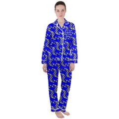 Eye Of Horus Pattern Women s Long Sleeve Satin Pajamas Set	 by ExtraAwesomeSauce