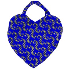 Eye Of Horus Pattern Giant Heart Shaped Tote by ExtraGoodSauce