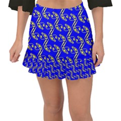 Eye Of Horus Pattern Fishtail Mini Chiffon Skirt by ExtraGoodSauce