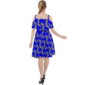 Eye of Horus Pattern Cut Out Shoulders Dress View2