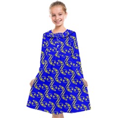 Eye Of Horus Pattern Kids  Midi Sailor Dress by ExtraGoodSauce