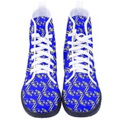 Eye Of Horus Pattern Women s High-top Canvas Sneakers by ExtraGoodSauce