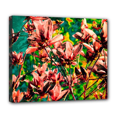 Abstract Floral Artwork Deluxe Canvas 24  X 20  (stretched) by ExtraGoodSauce