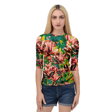 Abstract Floral Artwork Quarter Sleeve Raglan T-shirt by ExtraAwesomeSauce