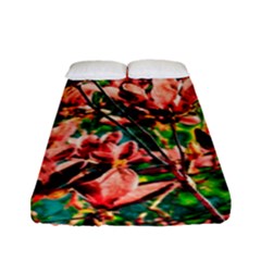 Abstract Floral Artwork Fitted Sheet (full/ Double Size) by ExtraGoodSauce