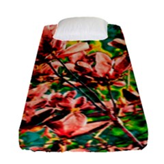 Abstract Floral Artwork Fitted Sheet (single Size) by ExtraGoodSauce