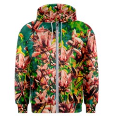 Abstract Floral Artwork Men s Zipper Hoodie