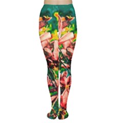 Abstract Floral Artwork Tights