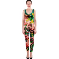 Abstract Floral Artwork One Piece Catsuit by ExtraGoodSauce