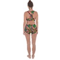 Abstract Floral Artwork Racerback Boyleg Bikini Set View2