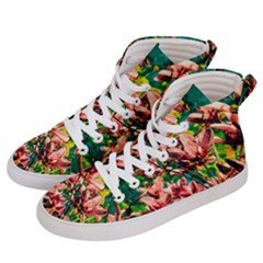 Abstract Floral Artwork Women s Hi-top Skate Sneakers by ExtraAwesomeSauce