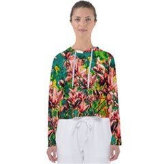 Abstract Floral Artwork Women s Slouchy Sweat