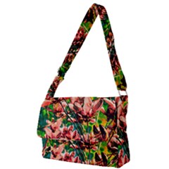 Abstract Floral Artwork Full Print Messenger Bag (s) by ExtraGoodSauce