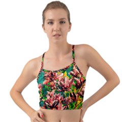 Abstract Floral Artwork Mini Tank Bikini Top by ExtraGoodSauce