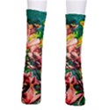 Abstract Floral Artwork Crew Socks View2