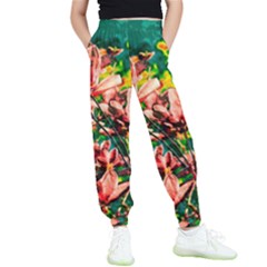 Abstract Floral Artwork Kids  Joggers by ExtraGoodSauce