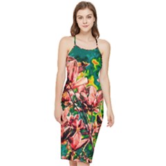 Abstract Floral Artwork Bodycon Cross Back Summer Dress by ExtraAwesomeSauce