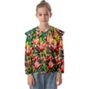 Abstract Floral Artwork Kids  Peter Pan Collar Blouse View1