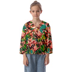 Abstract Floral Artwork Kids  Sailor Shirt by ExtraGoodSauce