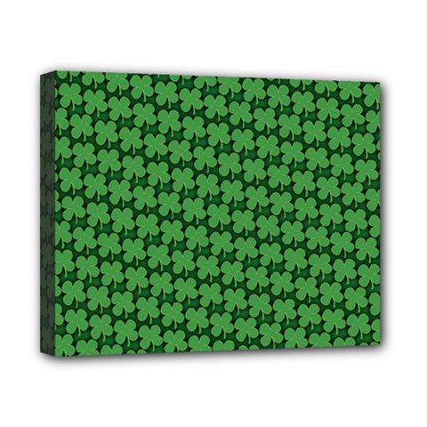 St  Patrick s Day Clovers Canvas 10  X 8  (stretched) by ExtraGoodSauce