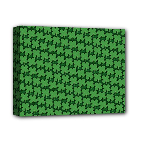 St  Patrick s Day Clovers Deluxe Canvas 14  X 11  (stretched) by ExtraGoodSauce