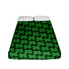 St  Patrick s Day Clovers Fitted Sheet (full/ Double Size) by ExtraGoodSauce