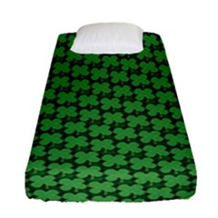 St  Patrick s Day Clovers Fitted Sheet (single Size) by ExtraGoodSauce