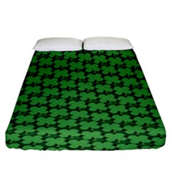 St  Patrick s Day Clovers Fitted Sheet (king Size) by ExtraGoodSauce