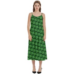 St  Patrick s Day Clovers Casual Spaghetti Strap Midi Dress