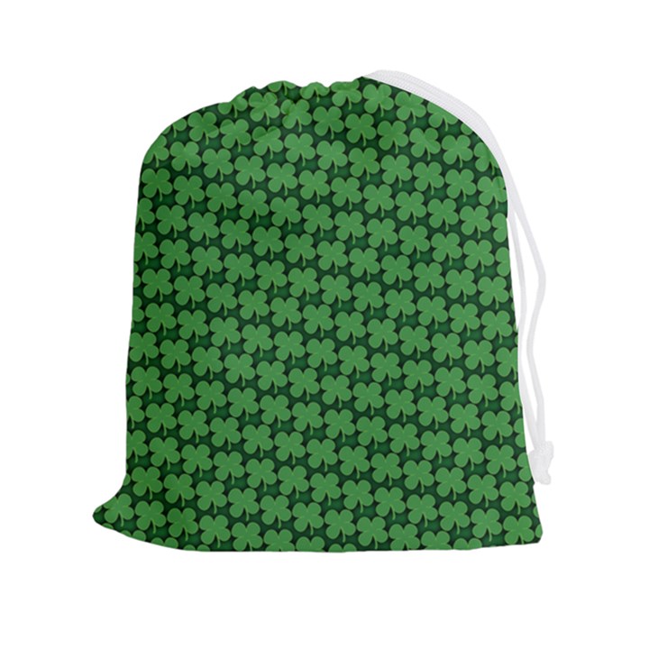 St. Patrick s Day Clovers Drawstring Pouch (2XL)