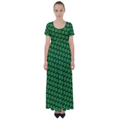 St  Patrick s Day Clovers High Waist Short Sleeve Maxi Dress by ExtraGoodSauce