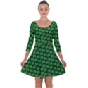 St. Patrick s Day Clovers Quarter Sleeve Skater Dress View1