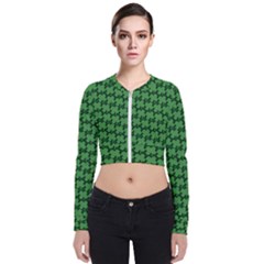 St  Patrick s Day Clovers Long Sleeve Zip Up Bomber Jacket by ExtraGoodSauce