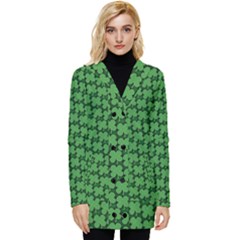 St  Patrick s Day Clovers Button Up Hooded Coat  by ExtraGoodSauce