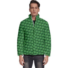 St  Patrick s Day Clovers Men s Puffer Bubble Jacket Coat by ExtraGoodSauce