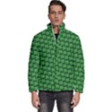 St. Patrick s Day Clovers Men s Puffer Bubble Jacket Coat View1