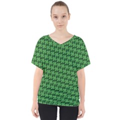 St  Patrick s Day Clovers V-neck Dolman Drape Top by ExtraGoodSauce