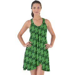 St  Patrick s Day Clovers Show Some Back Chiffon Dress by ExtraGoodSauce