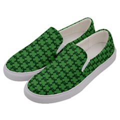 St  Patrick s Day Clovers Men s Canvas Slip Ons by ExtraGoodSauce