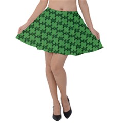 St  Patrick s Day Clovers Velvet Skater Skirt