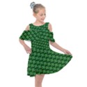 St. Patrick s Day Clovers Kids  Shoulder Cutout Chiffon Dress View1