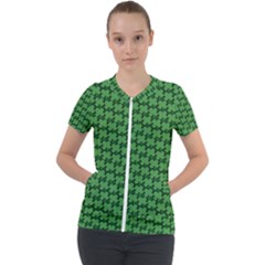 St  Patrick s Day Clovers Short Sleeve Zip Up Jacket by ExtraGoodSauce