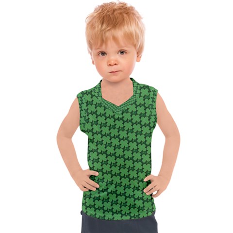 St  Patrick s Day Clovers Kids  Sport Tank Top by ExtraGoodSauce