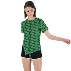 St  Patrick s Day Clovers Asymmetrical Short Sleeve Sports T-shirt by ExtraAwesomeSauce