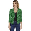 St. Patrick s Day Clovers Women s Casual 3/4 Sleeve Spring Jacket View1