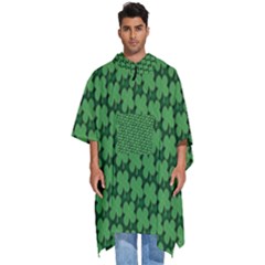 St  Patrick s Day Clovers Men s Hooded Rain Ponchos by ExtraGoodSauce